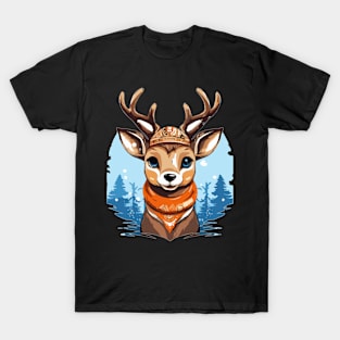 Cute Comic Reindeer T-Shirt